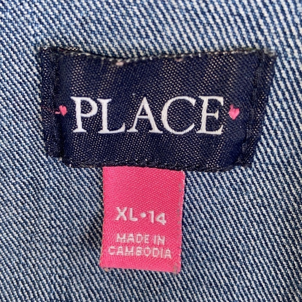 PLACE Girls 14 Blue Jean Jacket With 🩵 Buttons Trucker - Picture 3 of 5